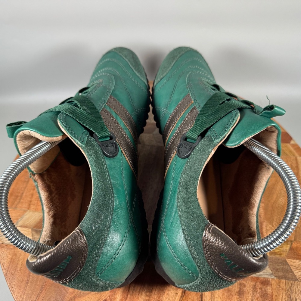 Palladium Womens Green Leather Low Top Sneakers Striped EU 41 US 10 - Picture 5 of 8